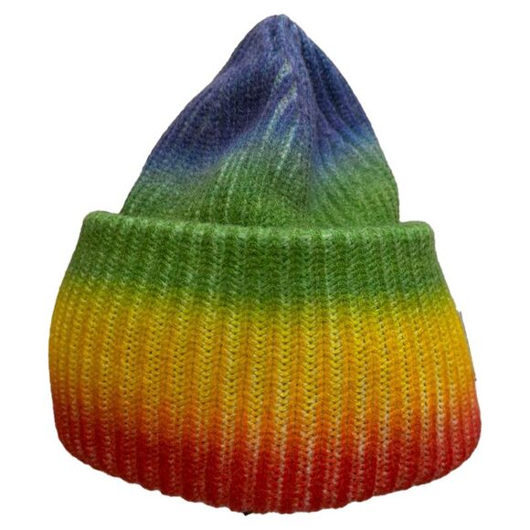Acne Studios Pansy Rainbow Beanie in Multicolor Wool - Picture 2 of 7